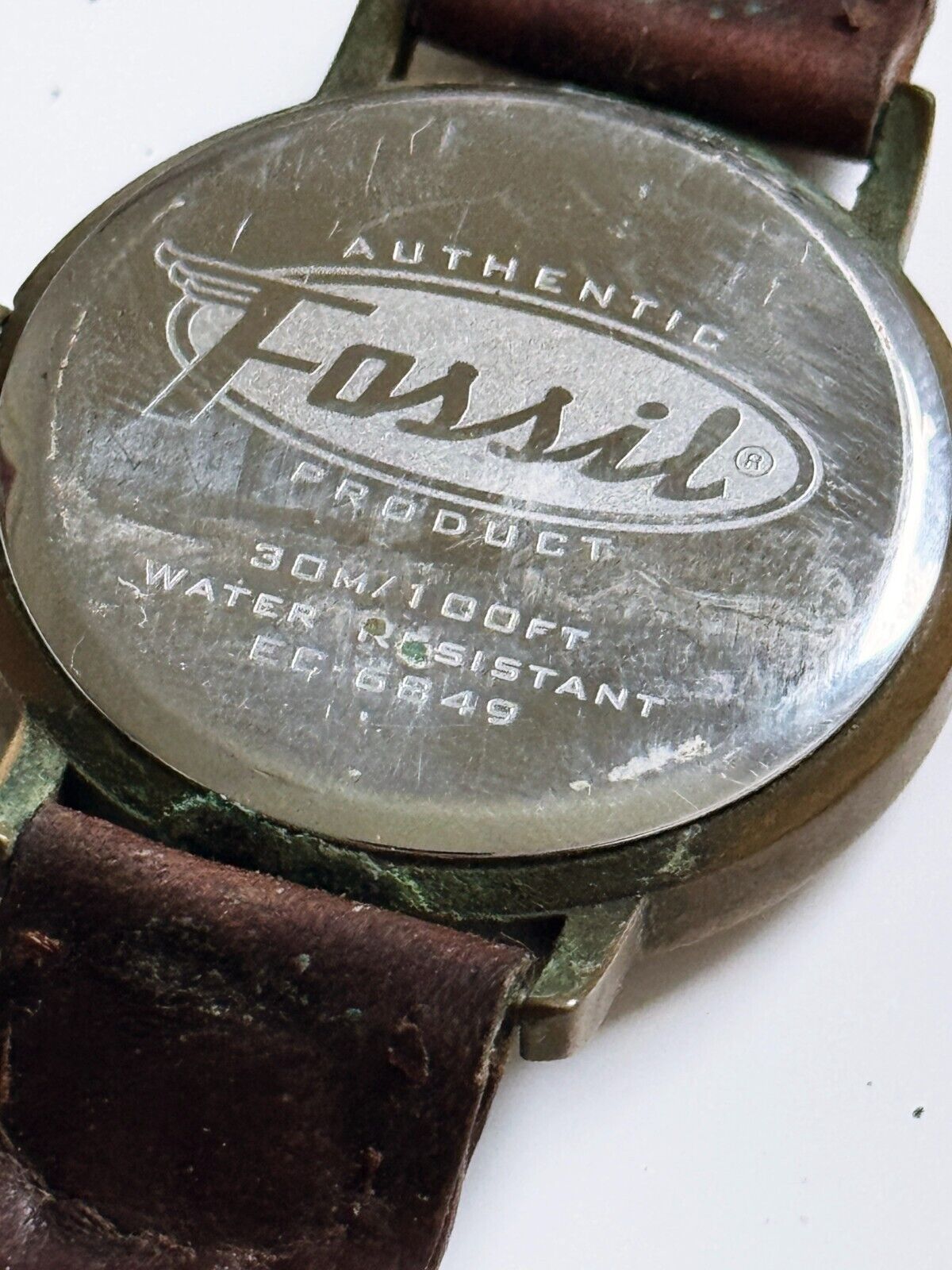 1995 EXTREMELY RARE NATIVE AMERICAN IRON FOSSIL WATCH EC-6849 ? FOSSIL BIGTIC JR 7945 VINTAGE QUARTZ WATCH $ 219 USD  main image 4