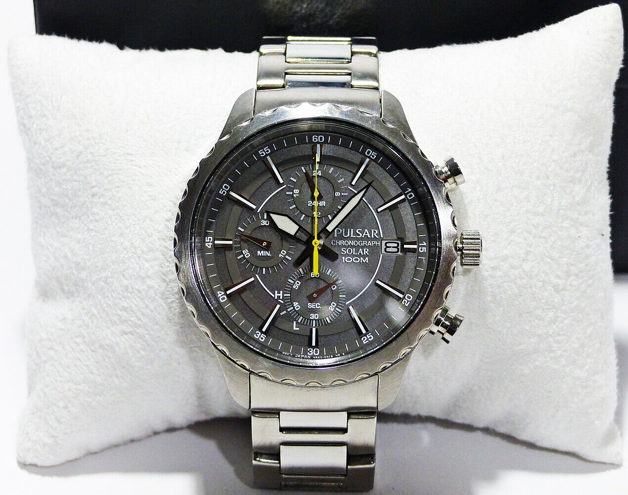 Seiko PULSAR PZ5 Cal VR42 Chronograph SOLAR Stainless Steel Wristwatch ...