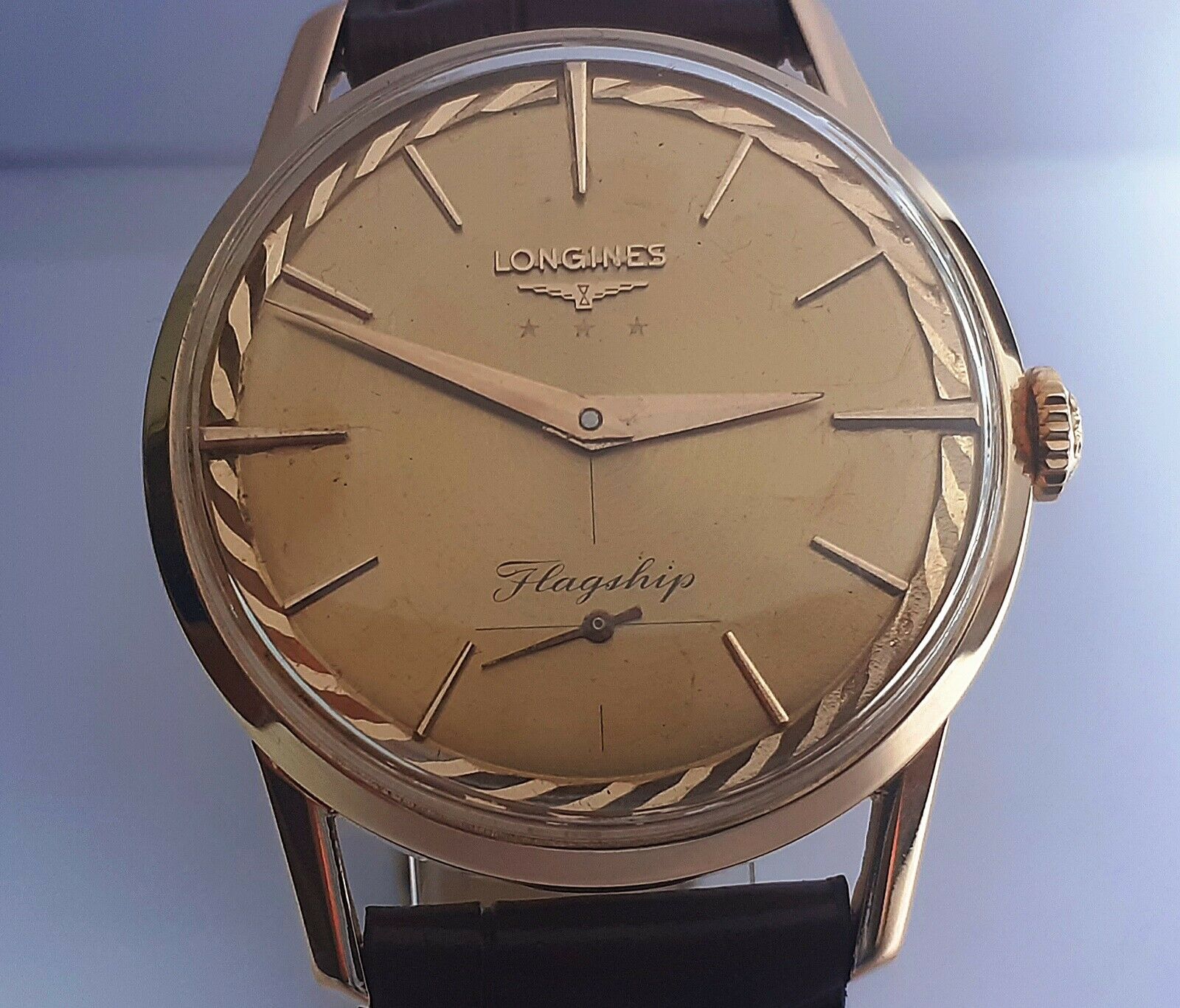 VINTAGE LONGINES FLAGSHIP 18K.ROSE GOLD MEN S CAL. 30L M.501