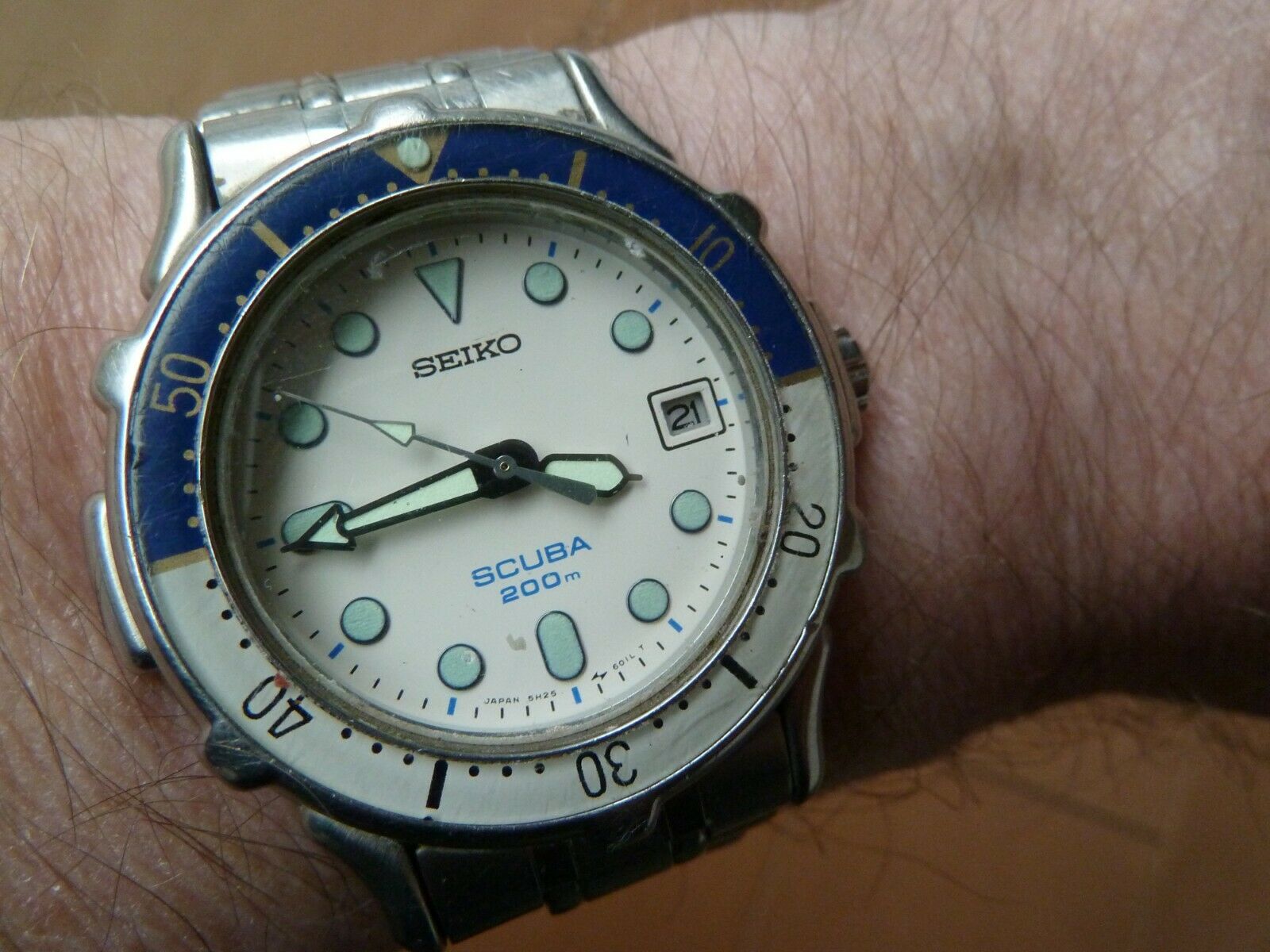 VINTAGE SEIKO SCUBA 200M 5H25-6050 DIVE WATCH