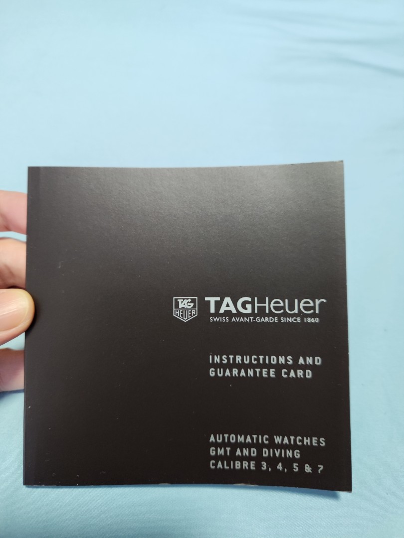 Tag Heuer Automatic Watch Manual Booklet Calibre 3 4 5 6 7