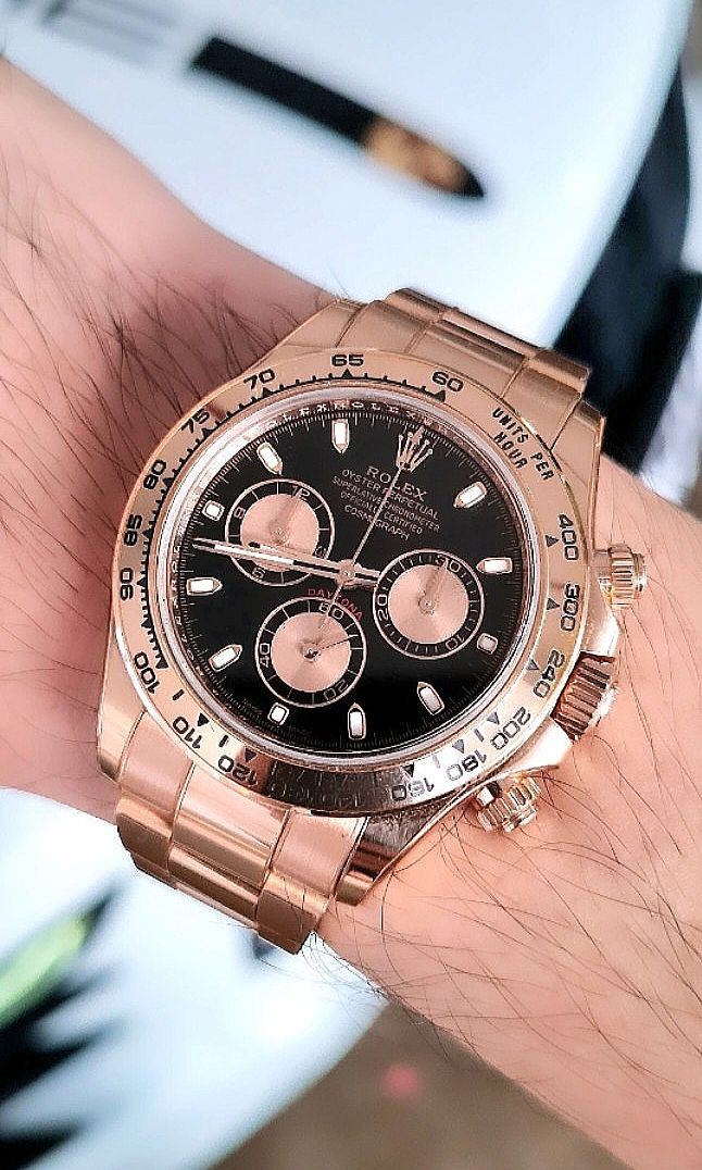 Rolex daytona shop rose gold 2018