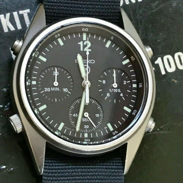 Seiko 7A28-7120 Gen 1 RAF/RN aircrew chronograph, 1986 - ex MoD ...