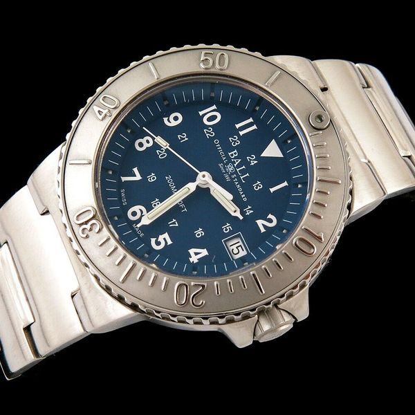 Men's Ball RailRoader DM1011B1BE B2100 Quartz Diver Wrist Watch