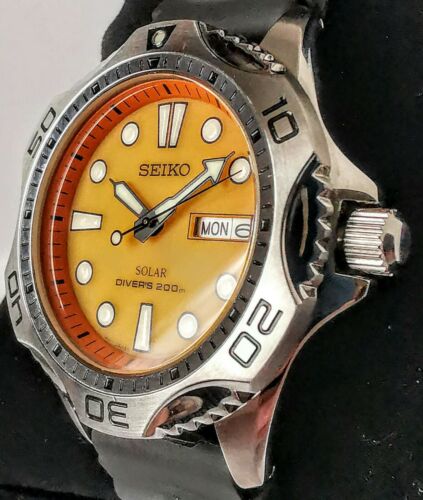 NEW SEIKO AIR DIVER'S SOLAR 200M V158-0AE0 , A VERY RARE SEIKO