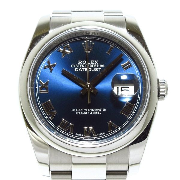 [New] [Used] ROLEX Datejust 36 Watch SS / Blue Roman / Random Roulette ...