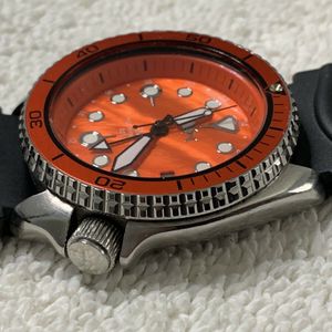 Seiko Diver Tuna Mod 7002 GMT Quartz Custom Orange Dial & Bezel Plongeur  Hands | WatchCharts