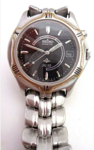 SEIKO キネティック SQ50 5M42-0D70 メンズ 腕時計 稼働品 Vintage