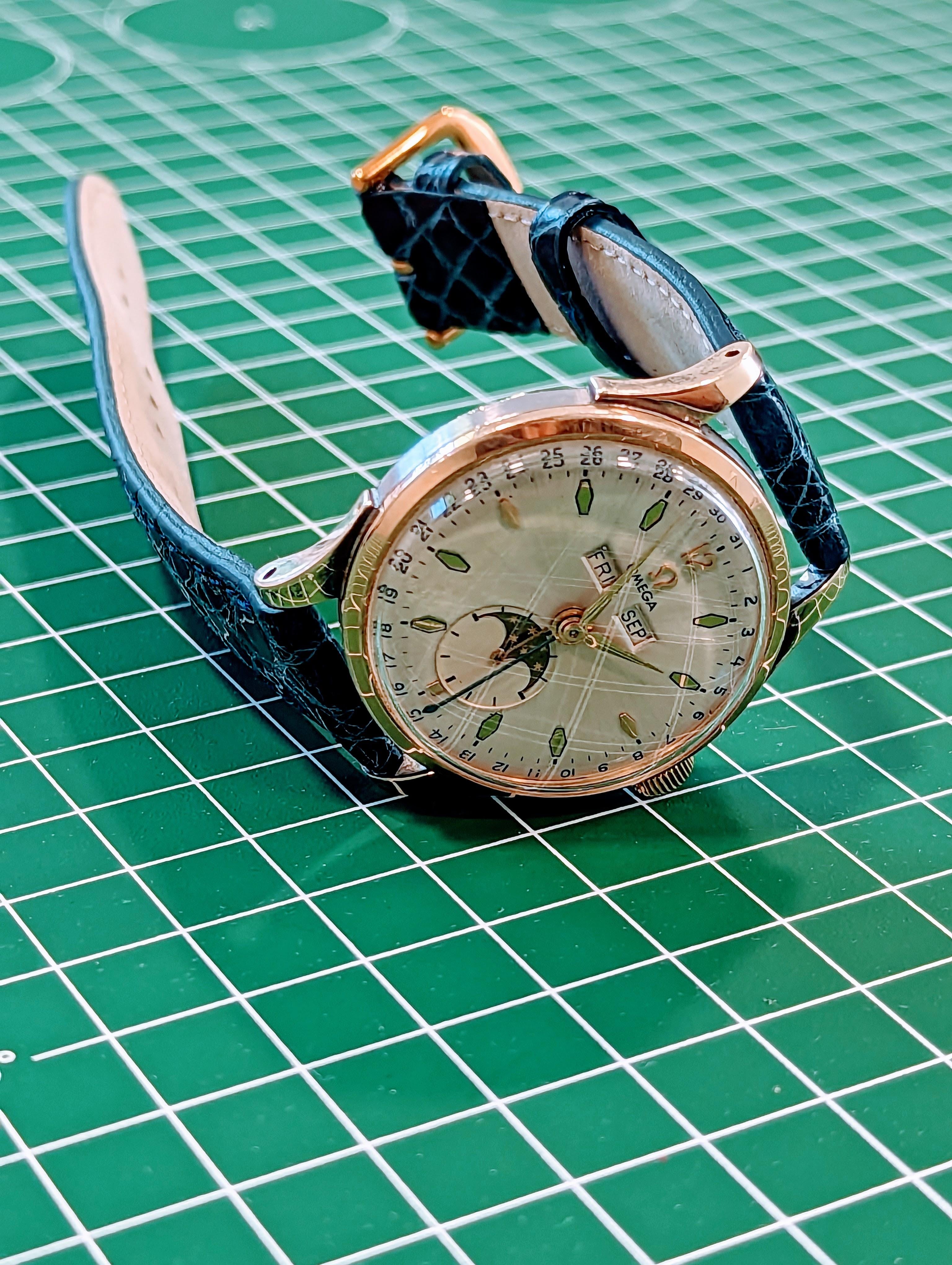 WTS REPOST REDUCED PRICE 1948 Omega Cosmic Moonphase Triple Date