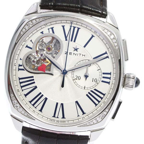★With box and warranty card [ZENITH] Zenith star open diamond