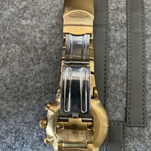 Swatch Irony Chrono Watch Golden Gold Block Silver 47mm Watch 