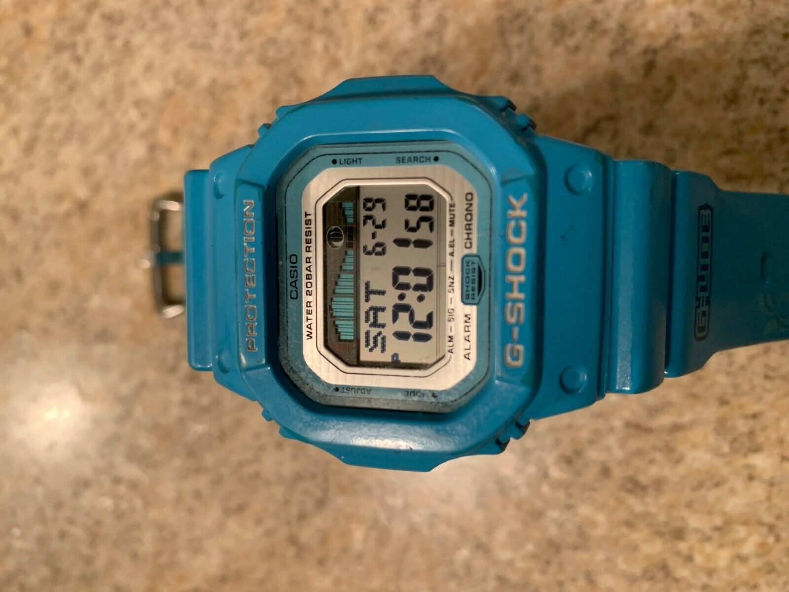 Casio GLX-5600A Smurf Turquoise Blue Digital Watch 3151 G-Lide G