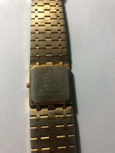 Seiko 18K Gold Electro Plated Square Quartz Watch Sold As Is | WatchCharts