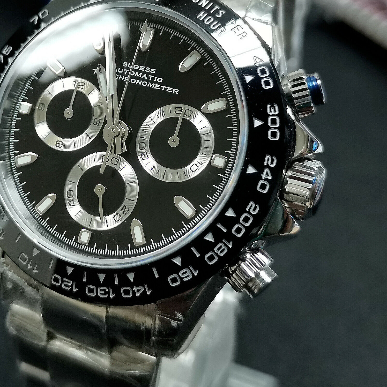 Sugess Top Chronometer Daytona SU002DAY Panda Dial Automatic Chronograph Watch ETA7750