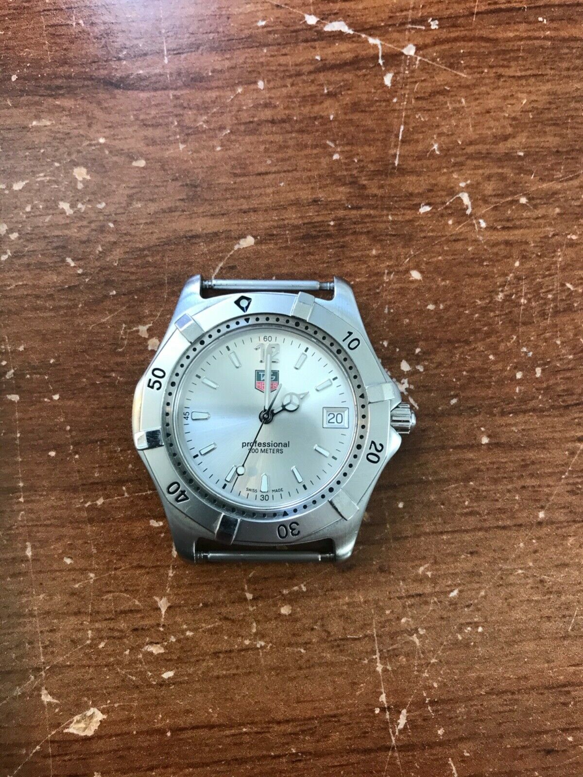 Tag Heuer 2000 WK1112 Classic Professional Watch Mens SLVR NO BAND