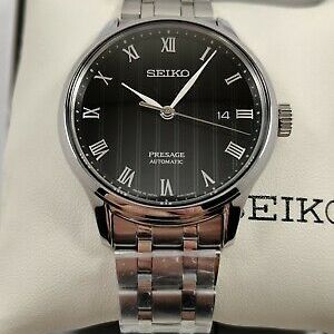 Seiko Presage Automatic Black Steel Men's Watch SRPC81J1 |