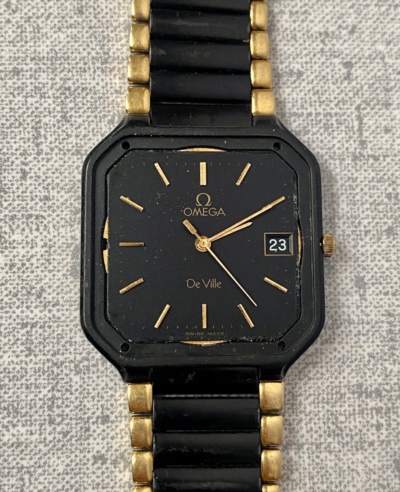 OMEGA De Ville Quartz Cal 1430 Watch Vintage Ref 396 0949 6 Jewels