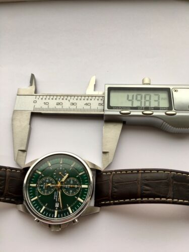 Seiko SNAF09P1 7T62 0LD0 Chronograph Alarm Green Gold Mens Watch