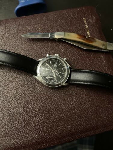 OMEGA SPEEDMASTER AUTOMATIC DATE BLACK FACE 39MM CAL.1152