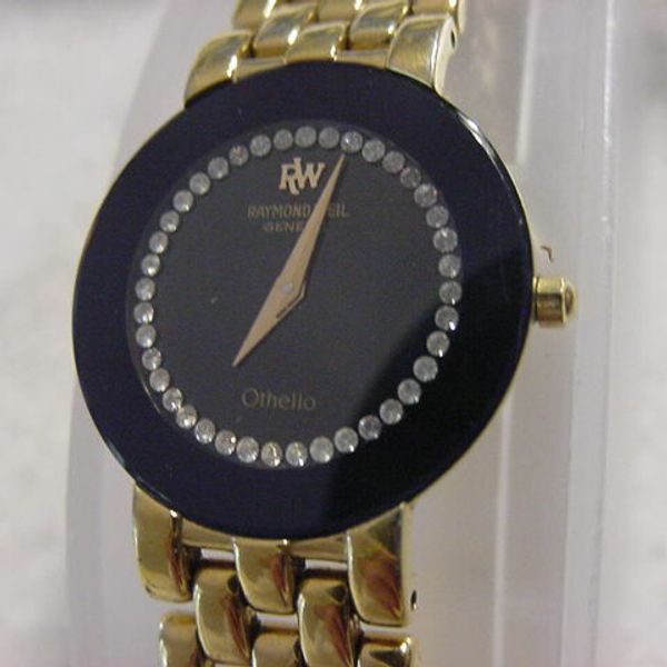Vintage 18K GOLD PL antique Lady RAYMOND WEIL OTHELLO Gem Vintage 18K GOLD PL antique Lady RAYMOND WEIL OTHELLO Gem