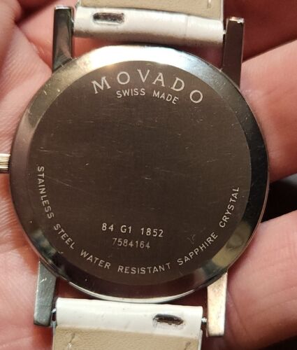 Mens Movado Museum White Dial 38mm Watch 84 G1 1852 WatchCharts Marketplace