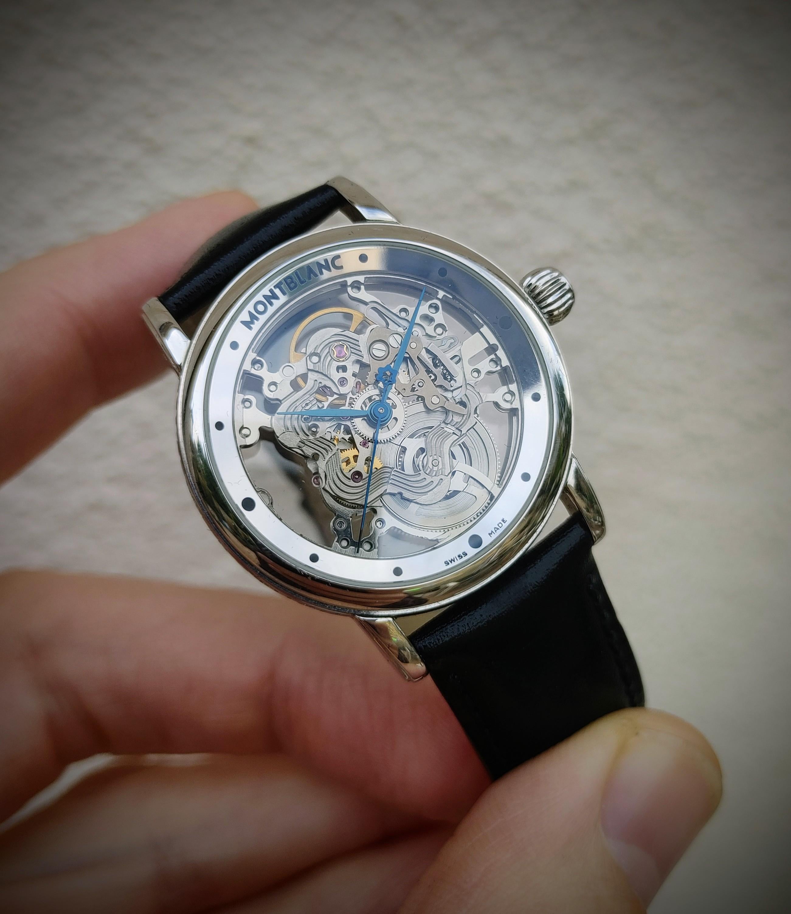 Montblanc skeleton online watch