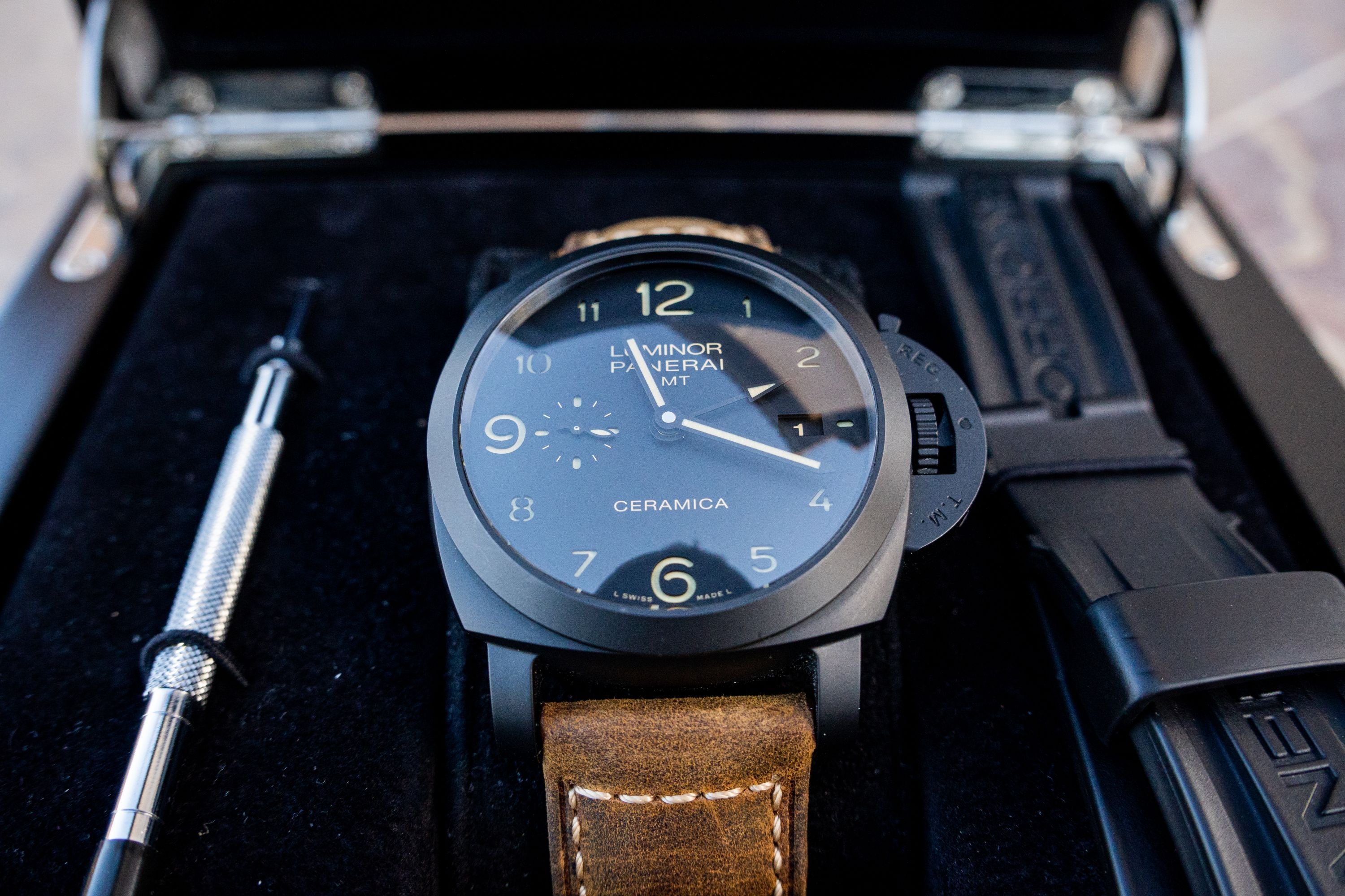 FS Panerai Luminor 1950 3 Days GMT PAM 441 Ceramic Case