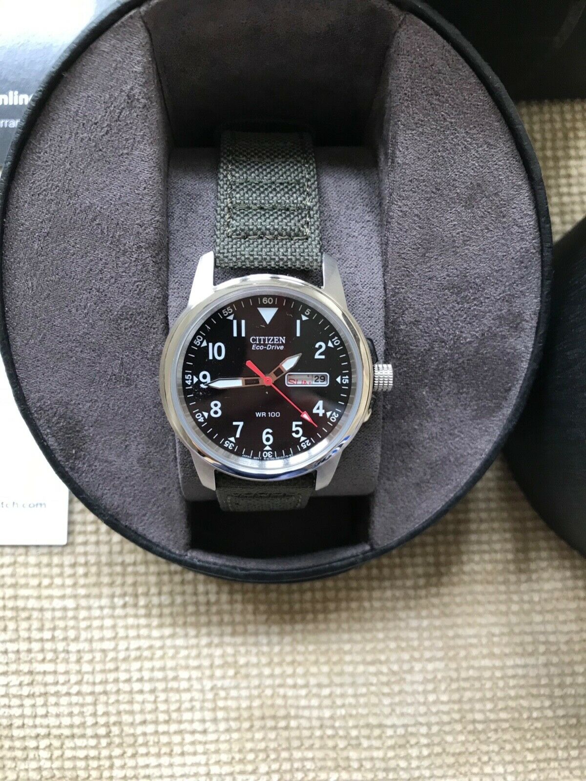 Citizen strap Eco Drive 180 Day Date men s watch model E101 S006597 WatchCharts Marketplace