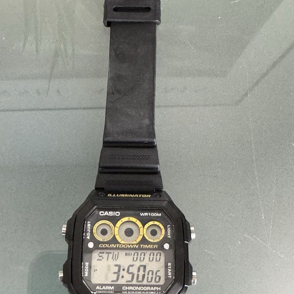 Casio Mens 3426 AE-1300WH Watch, Beautiful Vintage Watch Yellow ...