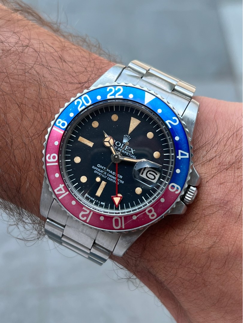 Rare Full Set Radial Dial Rolex GMT Master Pepsi Ref. 1675 MK3