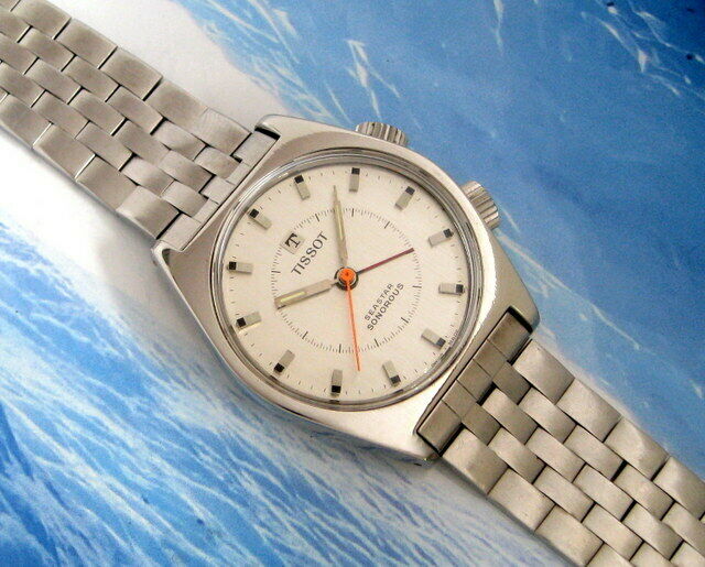 Mens NICE 1960s Tissot Seastar Sonorous ALARM S/S 17j Swiss Watch