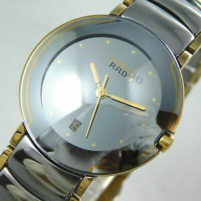 RADO DIASTAR 129.0327.3 CERAMICS UNISEX GOLD SILVER VINTAGE WATCH