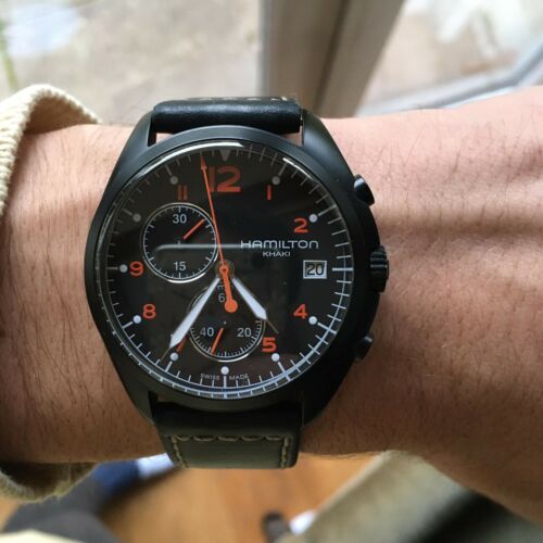 Hamilton Pilot Pioneer Khaki Watch Handcrafted Leather Strap