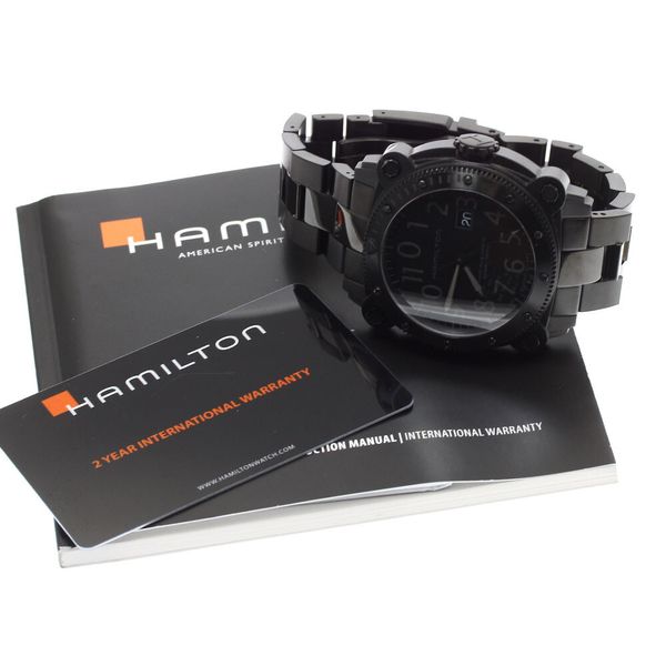 Hamilton Khaki Belowzero H78505330 Orologio Automatico Uomo – Cassa In Acciaio Nero 46 Mm, Cinturino In Silicone, Vetro Zaffiro - 2