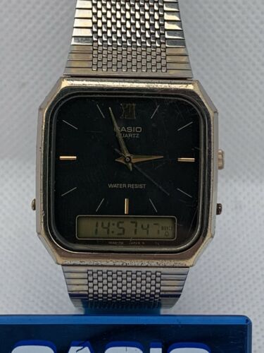 Vintage Men's Casio AQ-431 Watch Module 358 Rare Quartz Digi