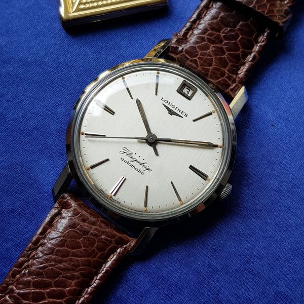 SOLD 1961 Longines Flagship cal. 341 Date at 12 All Steel | WatchCharts