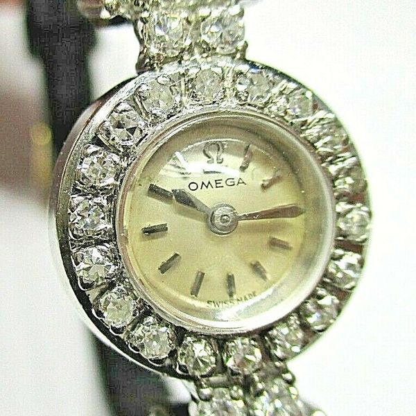 Vintage Omega Ladies Diamond Watch, Platinum .950 WatchCharts