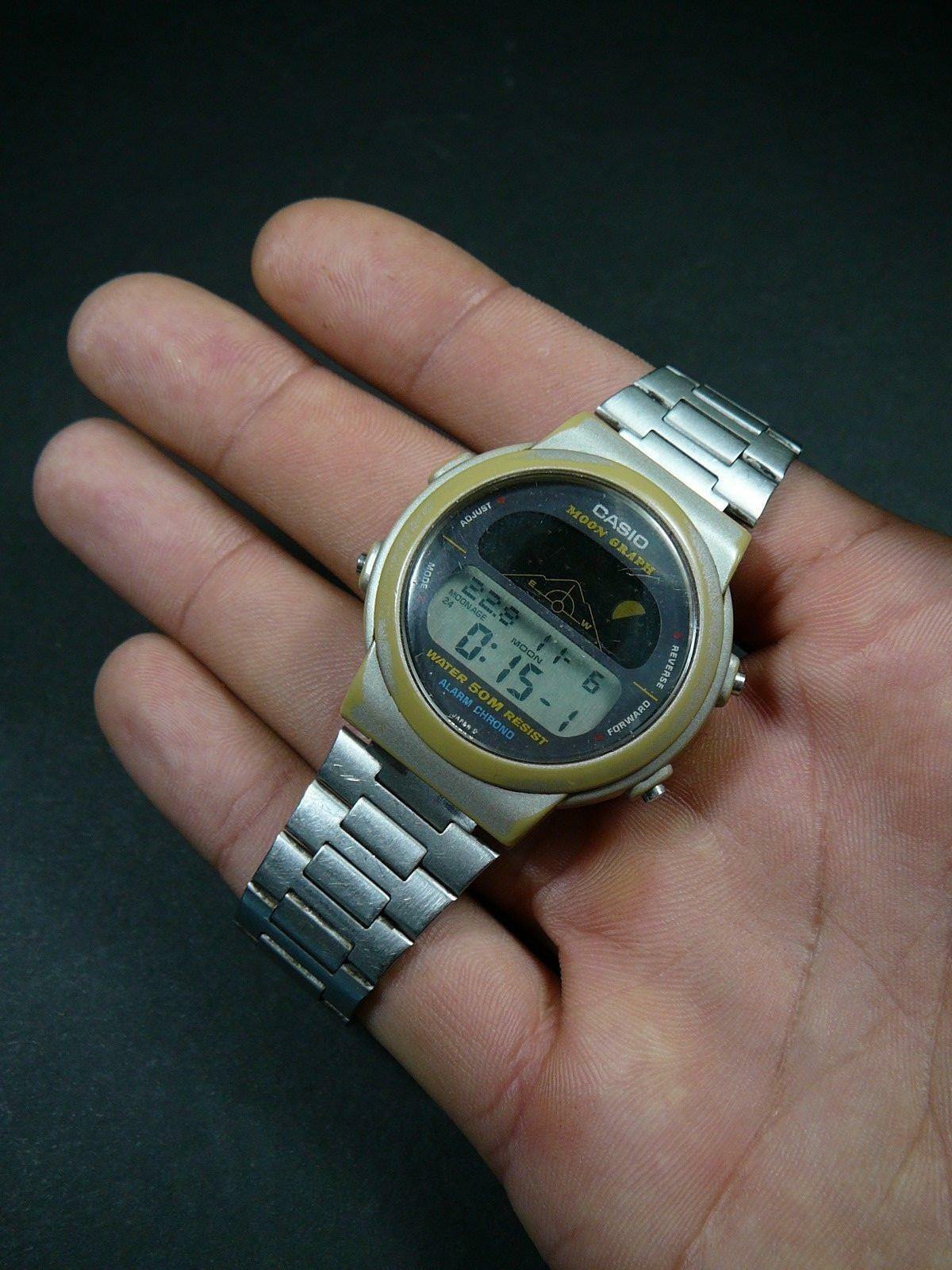 レア Vintage CASIO GMW-61 Moon Graph 腕時計-