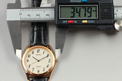 Vintage 1998 [N MINT] SEIKO Dolce 5E61-0A90 Quartz Gold Men's