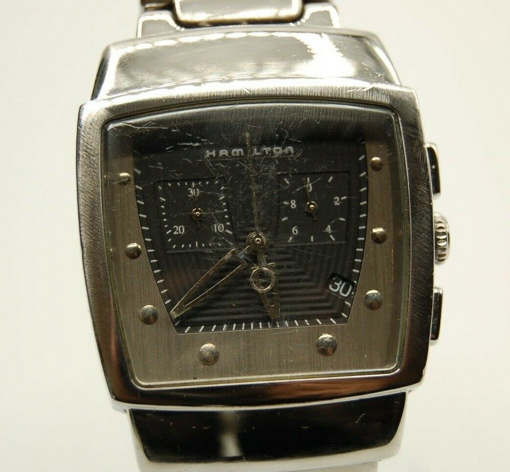 希少 HAMILTON ハミルトン エベレスト デイト クロノグラフ 6333 Hamilton Everest Chronograph 6333 Stainless Steel Watch! Rare