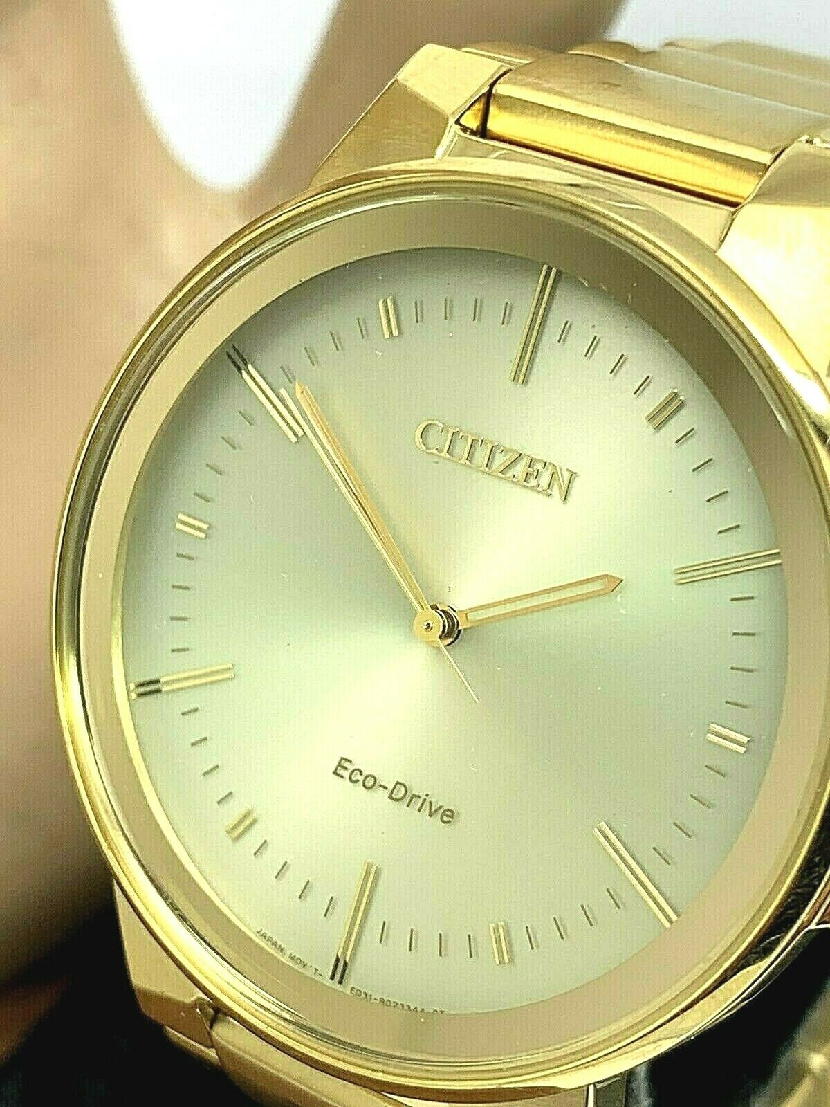 Citizen Eco-Drive Men´s Axiom Champagne Dial Gold-Tone 41mm Watch