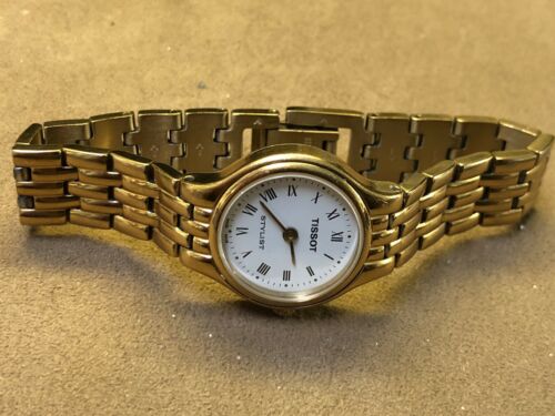 Genuine Tissot Stylist Gold Tone Ladies Quartz Watch. V232 New