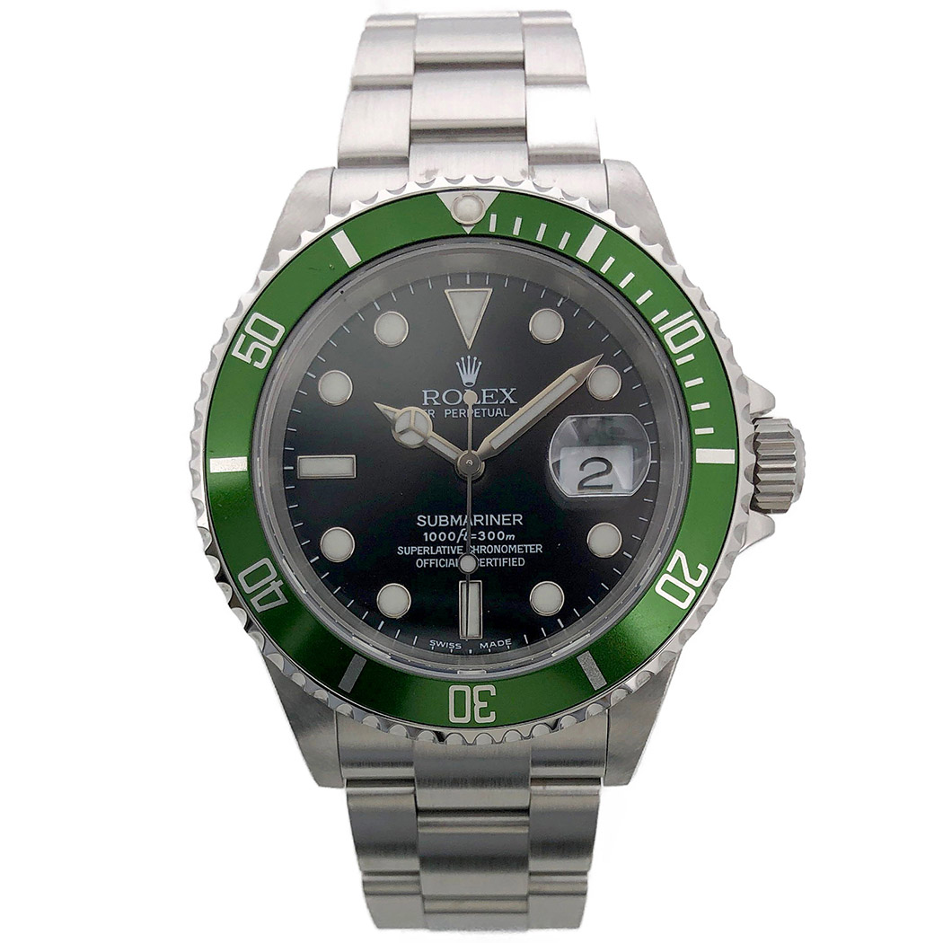 Rolex Submariner Green 50th Anniversary Flat 4 Men's Watch 16610LV
