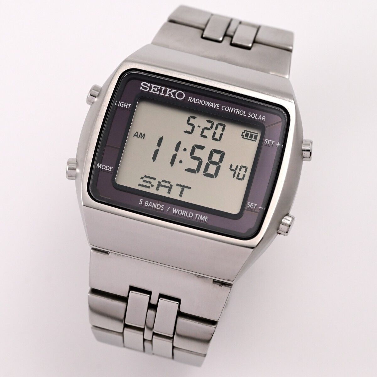 SEIKO Spirit SBPG001 S760-0AA0 Digital Solar Watch Stainless Steel ...