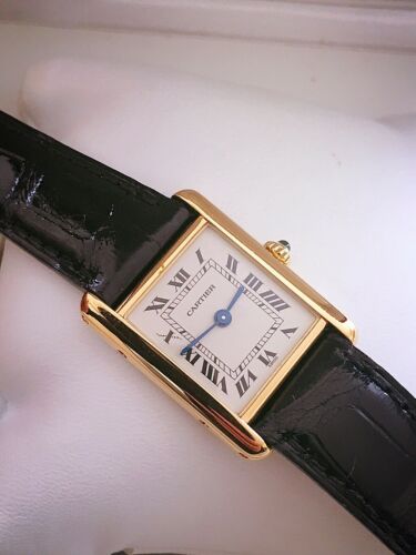 cartier 18k solid gold watch