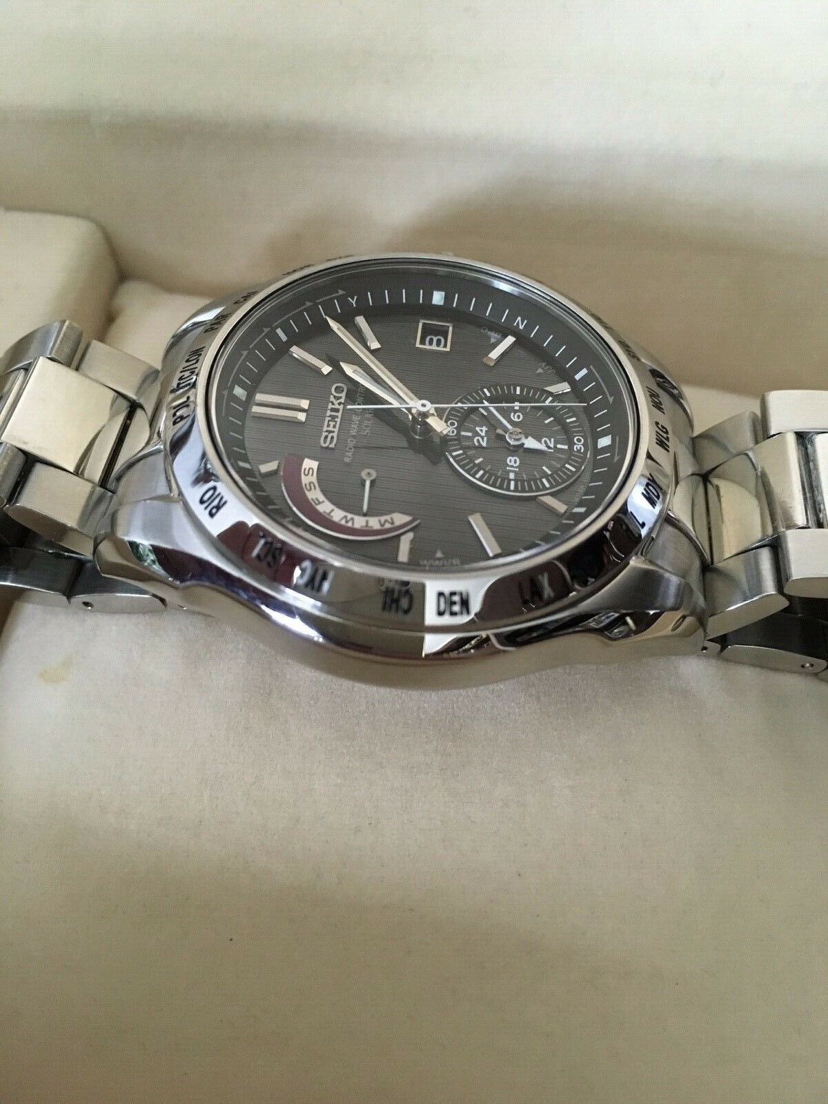 SEIKO Brightz SAGA059 8B54-0AA0 Solar Radiocontrol World Time 