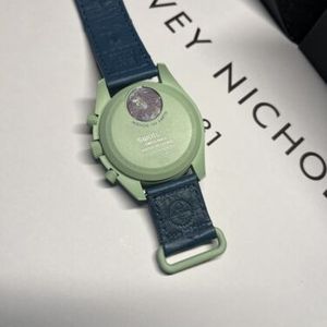 Omega X Swatch Moonswatch Mission On Earth Ostrich leather