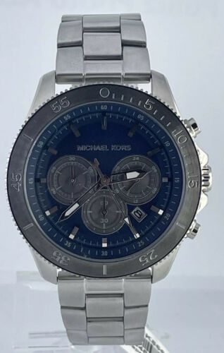 Michael Kors Blue Dial MK8662 251906 44mm Watch With Box