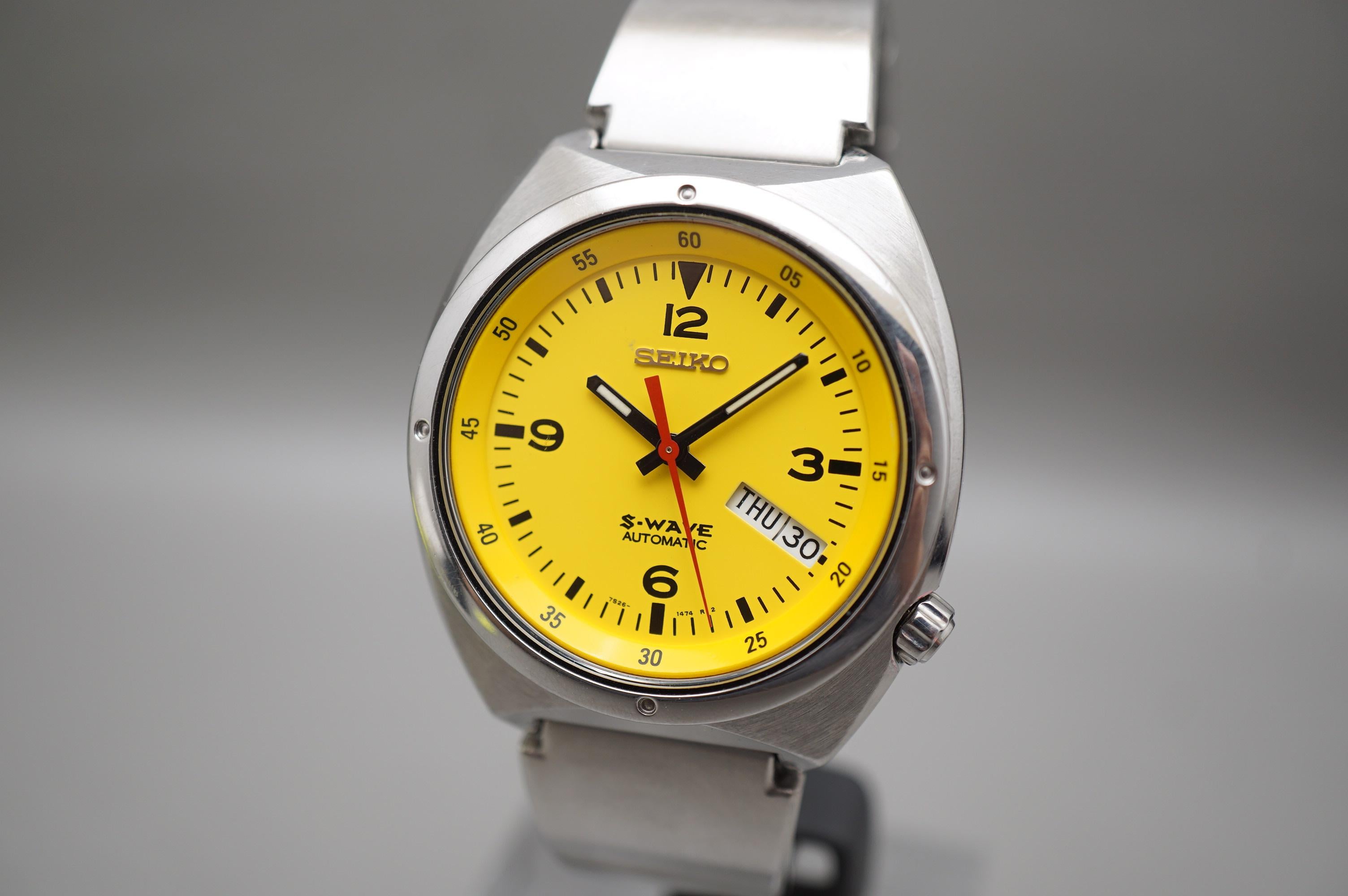 WTS] Seiko S-Wave SKX255 7S26 Yellow Dial Automatic Watch Rare