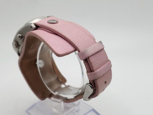 Vintage Fossil JR8295 Big Tic Watch Women Pink leather Band 32mm Fossil Big Tic JR-7877 Pink Analog & Digital Silver Tone  main image 4